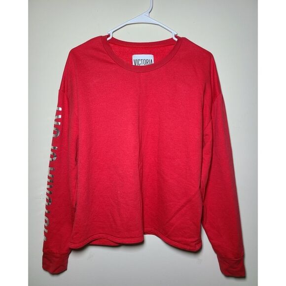 Victoria's Secret Sport|Red Logo Crewneck Long Sleeve Sweatshirt, SMALL - Picture 4 of 9